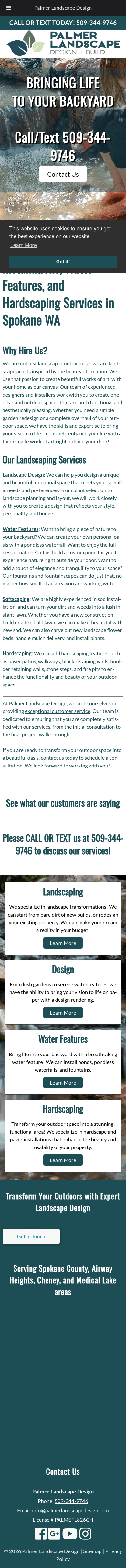 Palmer Landscape Design mobile preview