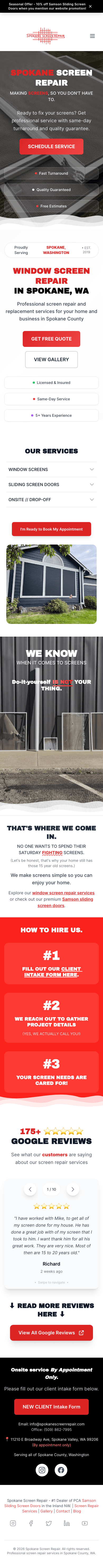 Spokane Screen Repair mobile preview