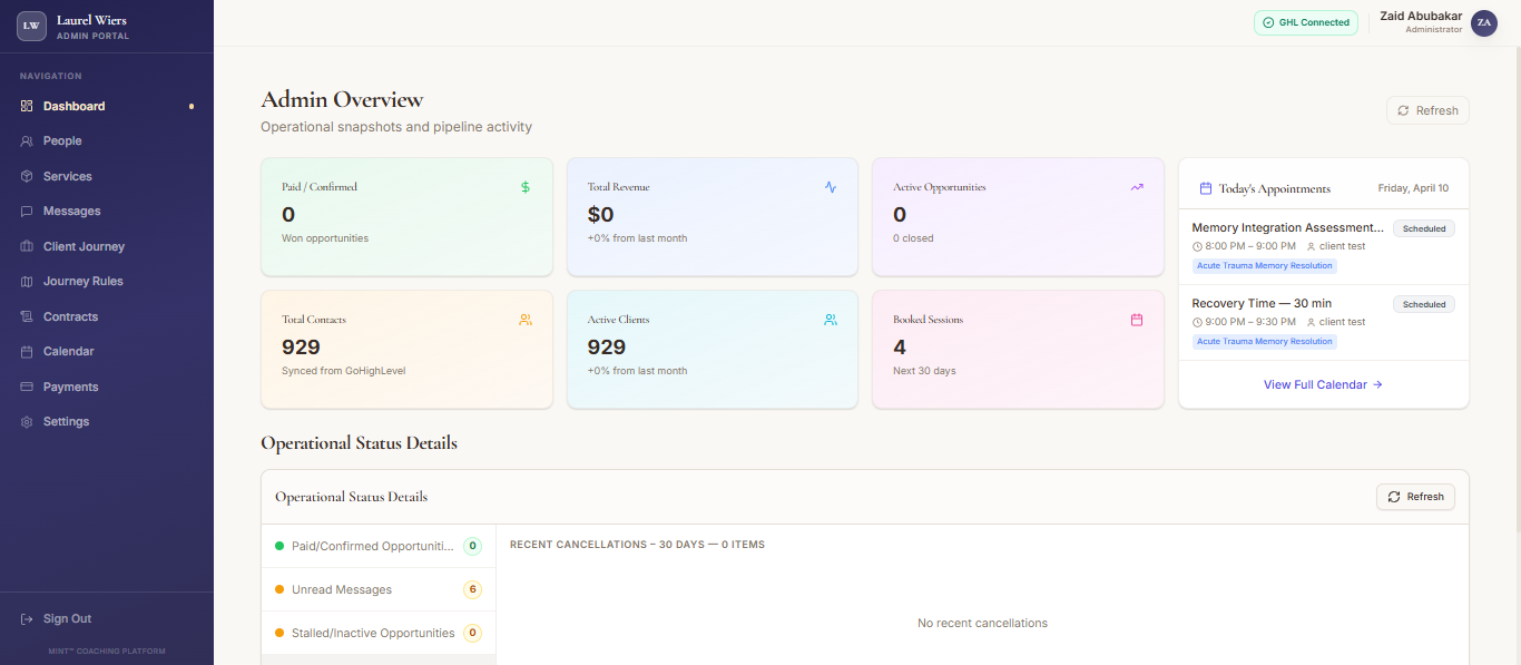 Laurel Wiers - Admin View 1