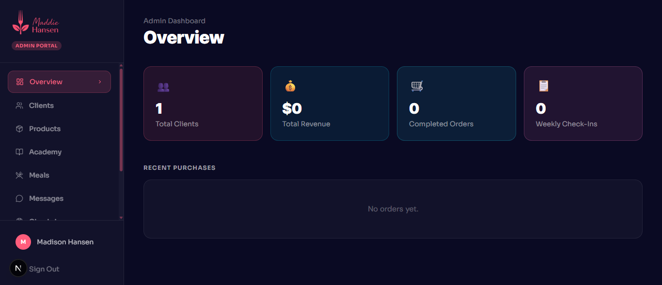 Madison Hansen - Admin View 1