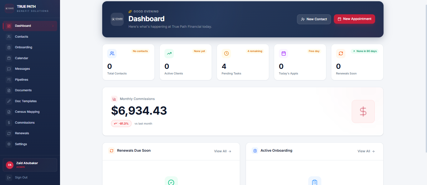 Truepath | Business OS - Superadmin View 1